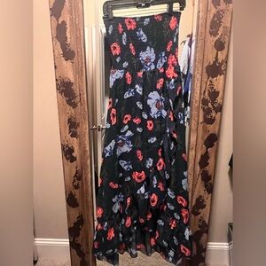 Venus Blue Floral Strapless Sundress